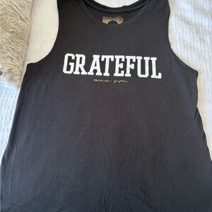 Spiritual Gangster Black 'Grateful' Tank Top